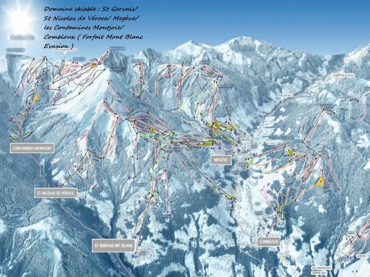 Appartement T2+cabine indépendante au départ des télécabines Saint-Gervais/Bettex/Mont d’Arbois Esterno foto